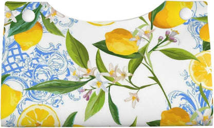 Baroque Yellow Lemons Long Tissue Box Cover | Paper Case Holder Organizer Desk Tabletop Home Decor Accessor Gift For Women Men