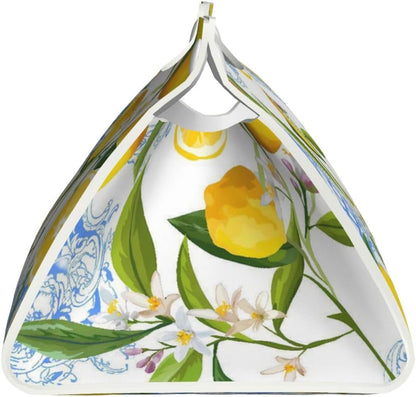 Baroque Yellow Lemons Long Tissue Box Cover | Paper Case Holder Organizer Desk Tabletop Home Decor Accessor Gift For Women Men
