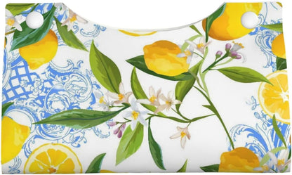 Baroque Yellow Lemons Long Tissue Box Cover | Paper Case Holder Organizer Desk Tabletop Home Decor Accessor Gift For Women Men