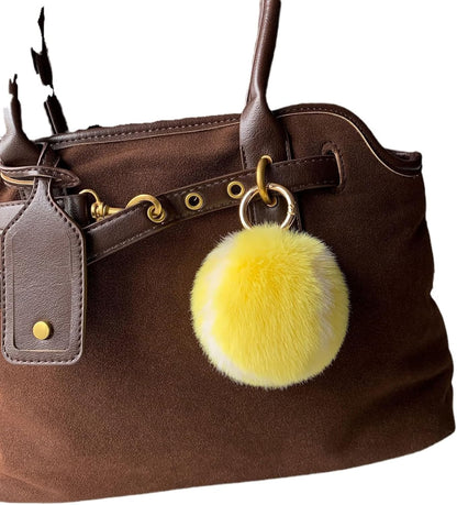 Cute Pom Pom Tennis Ball Key Chain Colorful Tennis Racket Key Rings Sports Gift for Women Men