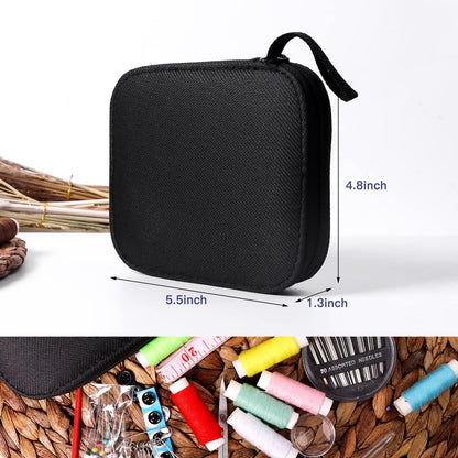 Sewing Kit with Case Portable Sewing Supplies for Mom Grandma Women Men Teen Girls Boys Home Traveler, Adults, Beginner, Emergency, Contains Thread, Scissors, Needles,Measuring Tape and More