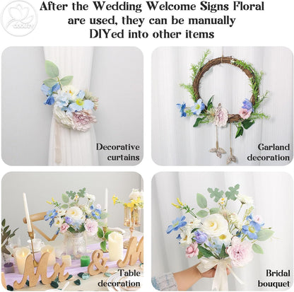Wedding Arch Flowers Kit,Artificial Flower Arch Decor,2pcs Artificial Flower Arrangement for Wedding Decor Reception Backdrop Floral Decorations (Yellow&Sunflower)