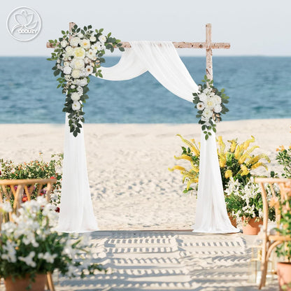 Wedding Arch Flowers Kit,Artificial Flower Arch Decor,2pcs Artificial Flower Arrangement for Wedding Decor Reception Backdrop Floral Decorations (Yellow&Sunflower)