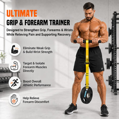 SERTT Forearm Trainer Wrist Roller with Thickened Non-Slip Handles & Adjustable Strap, Forearm Strength Training and Hand Exerciser for Grip Wrist, Home Gym Workout Equipment Muscle Building