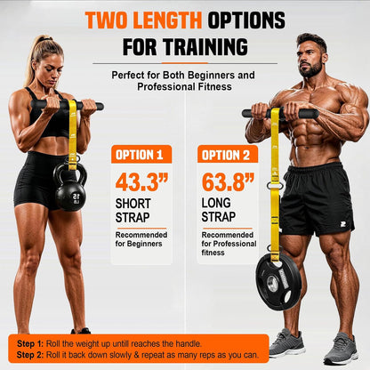SERTT Forearm Trainer Wrist Roller with Thickened Non-Slip Handles & Adjustable Strap, Forearm Strength Training and Hand Exerciser for Grip Wrist, Home Gym Workout Equipment Muscle Building
