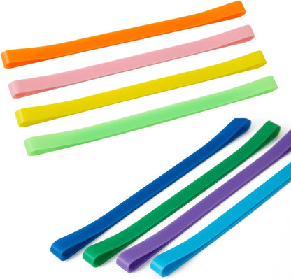 12 PCS Silicone Rubber Bands Planner Elastic Bands Elastic Rubber Wrapping Bands for Books, Crab Traps, Art, Cooking, Wrapping, Exercise, Bag Wraps (8 inch)