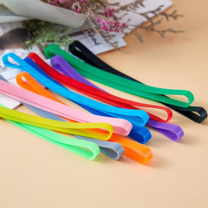 12 PCS Silicone Rubber Bands Planner Elastic Bands Elastic Rubber Wrapping Bands for Books, Crab Traps, Art, Cooking, Wrapping, Exercise, Bag Wraps (8 inch)