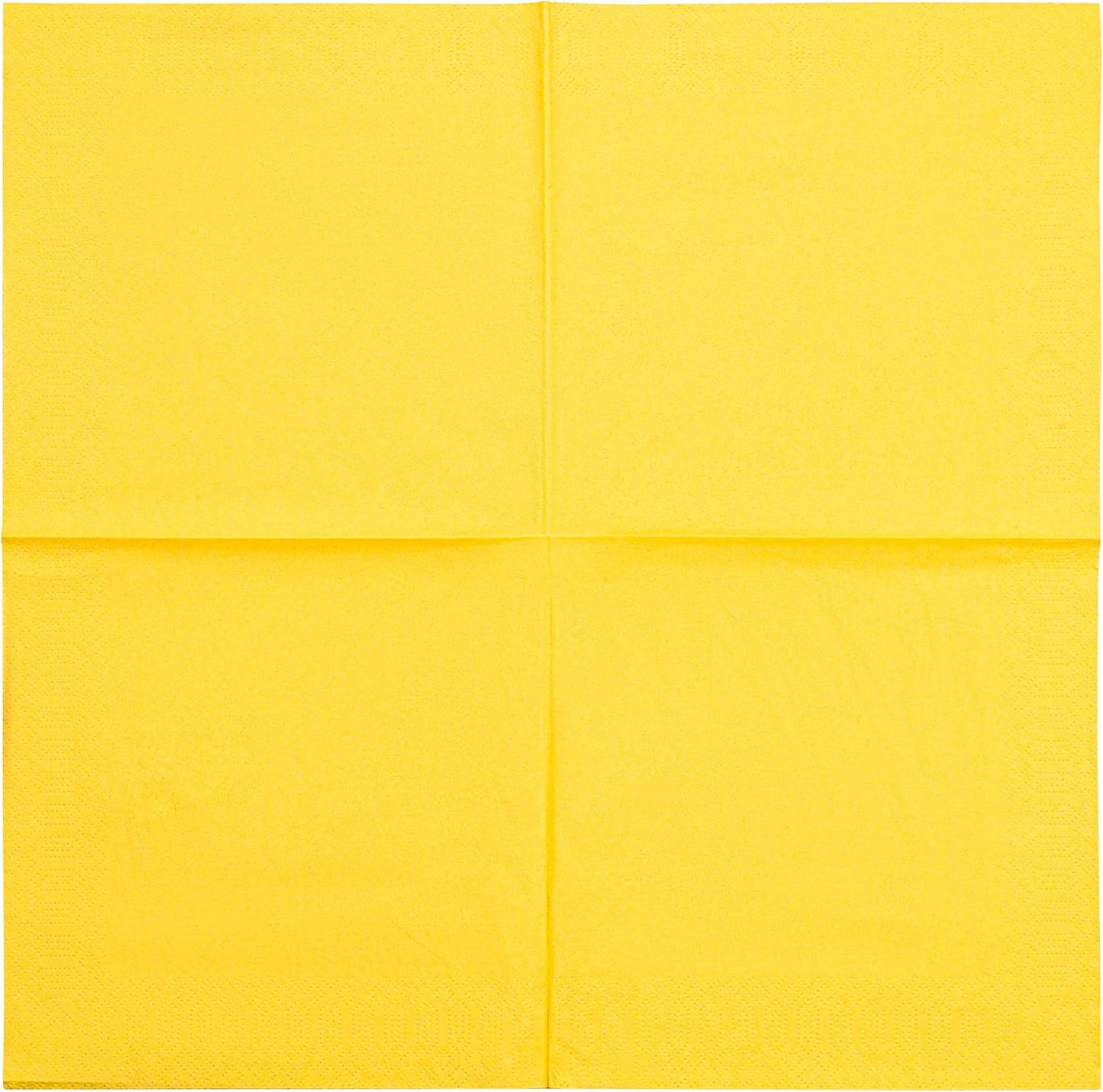 Yellow Dinner Napkins, 3-Ply, 125 Count - Premium Disposable Paper Napkins for Parties, Weddings, Restaurants, Bars, Birthdays & Events, European Made