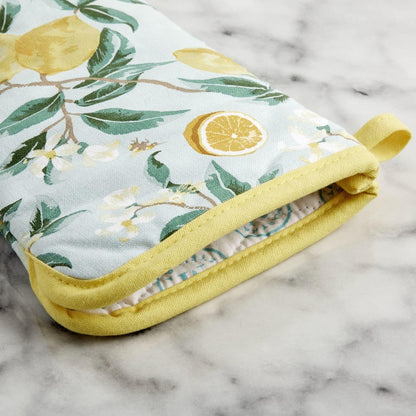 Lemon Whimsy Oven Mitt 2-Pack Set, Yellow, 7"x13"