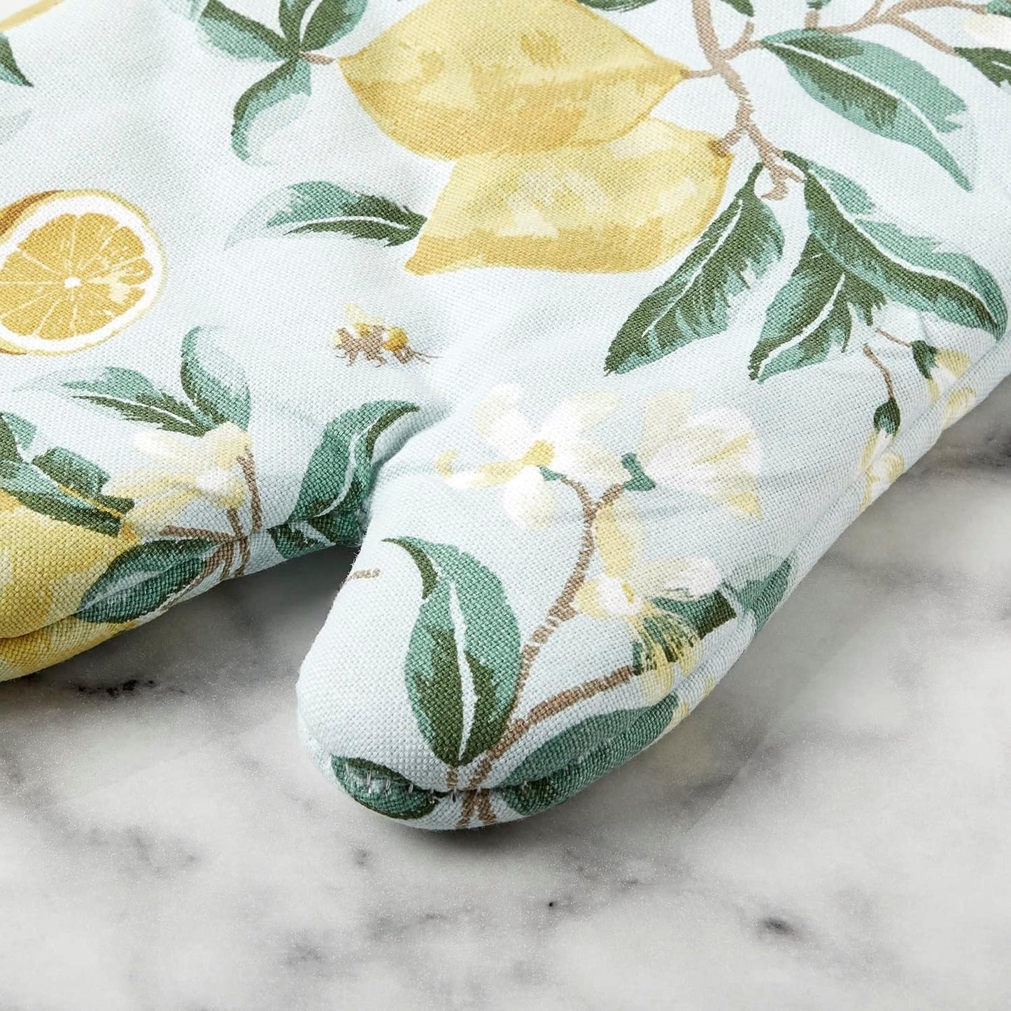 Lemon Whimsy Oven Mitt 2-Pack Set, Yellow, 7"x13"