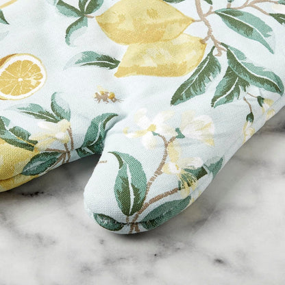 Lemon Whimsy Oven Mitt 2-Pack Set, Yellow, 7"x13"
