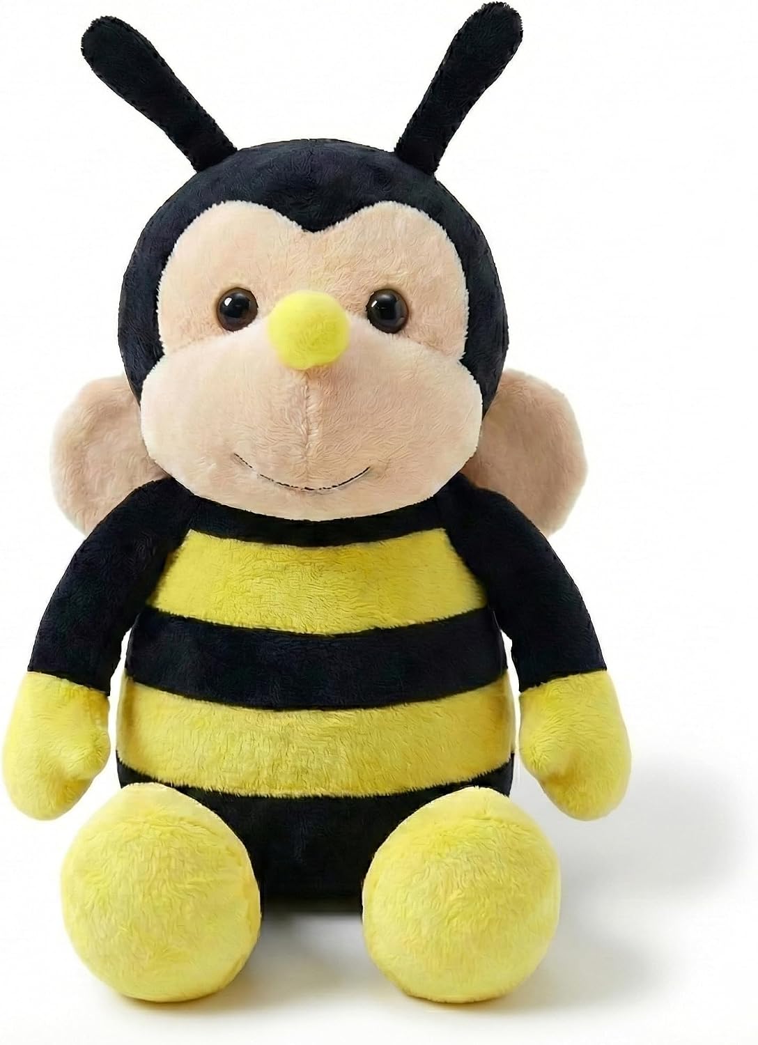 Plush Nana The Bee with Smile Face and Yellow Wings Bumblebee Animal Shaped Soft Toy Present for Children 12 inch Head to Toe