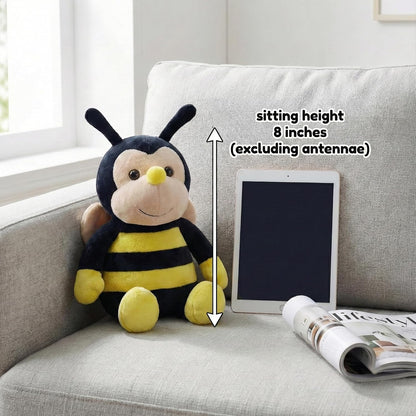 Plush Nana The Bee with Smile Face and Yellow Wings Bumblebee Animal Shaped Soft Toy Present for Children 12 inch Head to Toe