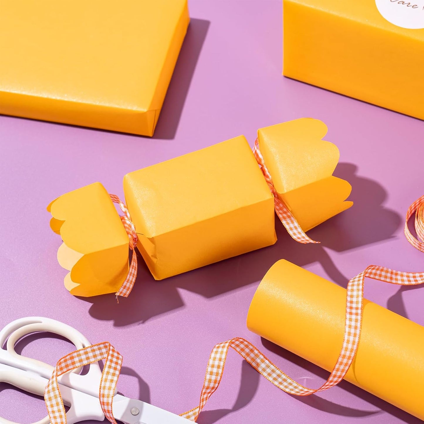 Yellow Matte Wrapping Paper - Solid Color Pearly - luster Paper Perfect for Wedding, Christmas, Baby Shower -17 Inches X 32.8 Feet