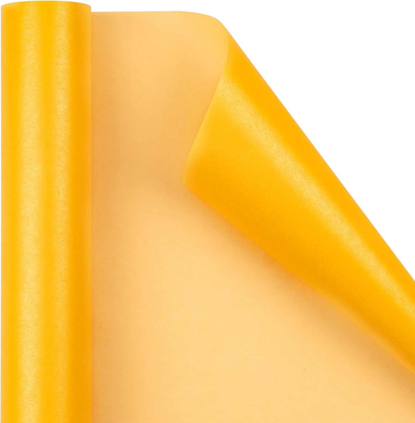 Yellow Matte Wrapping Paper - Solid Color Pearly - luster Paper Perfect for Wedding, Christmas, Baby Shower -17 Inches X 32.8 Feet