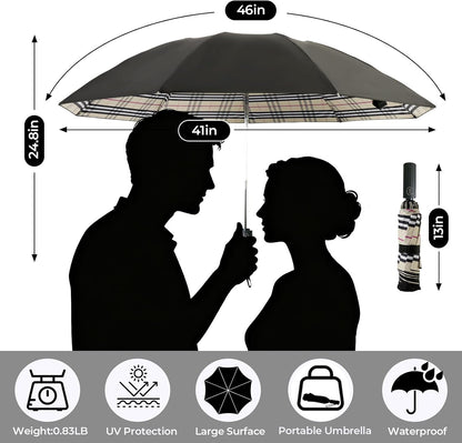 Compact Travel Umbrella, Windproof Automatic Umbrellas for Rain | Small, Portable, Folding, Lightweight, Waterproof, Backpacks, Purses, Cars, Commuting, Walk, School, Men, Women