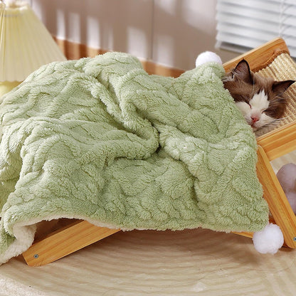 Premium Soft Dog Blanket Washable Puppy Essentials Dog Product Cat Kitten Calming Blankets Throw for Medium Small Dogs Pet Dog Gifts-Yellow-M