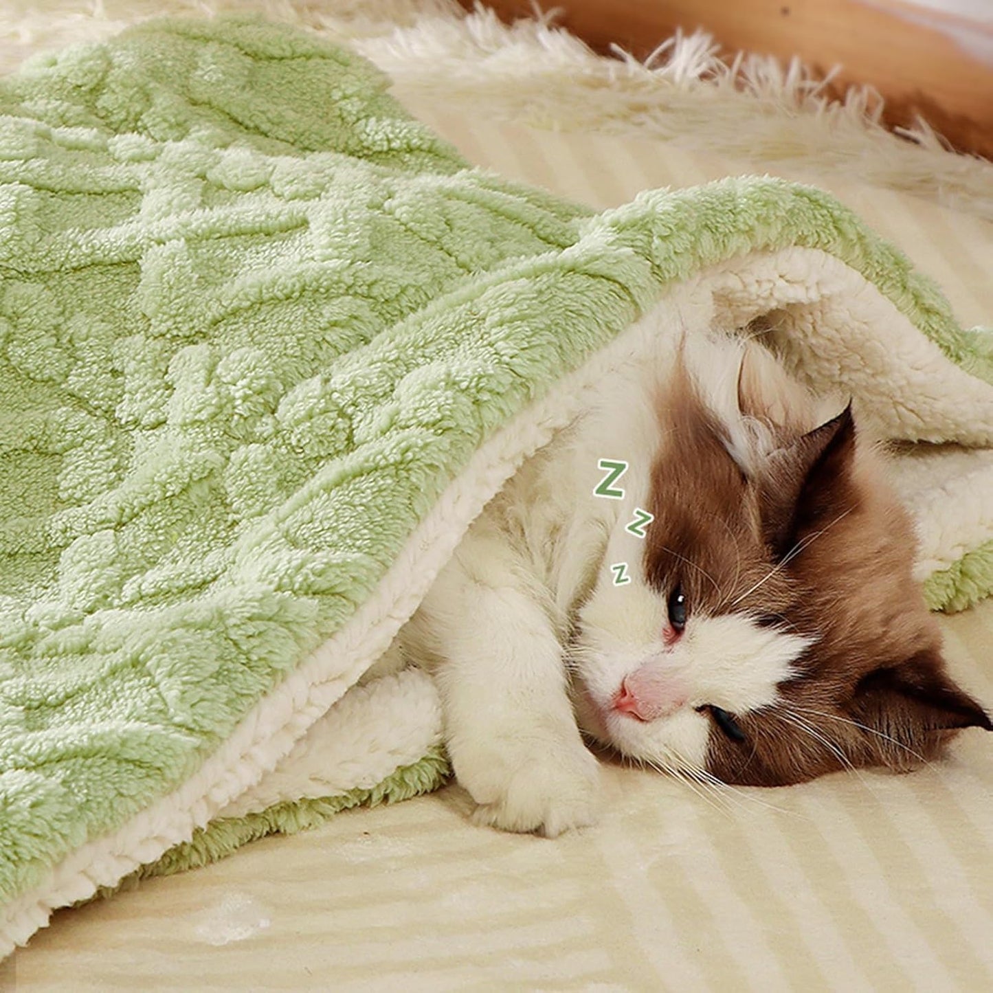 Premium Soft Dog Blanket Washable Puppy Essentials Dog Product Cat Kitten Calming Blankets Throw for Medium Small Dogs Pet Dog Gifts-Yellow-M