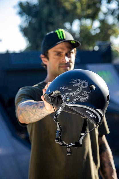 Triple Eight Deep Cover Helmet - Ideal for Skateboarding, Bicycling, BMX, and Roller Skating