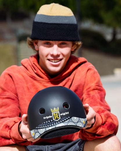 Triple Eight Deep Cover Helmet - Ideal for Skateboarding, Bicycling, BMX, and Roller Skating