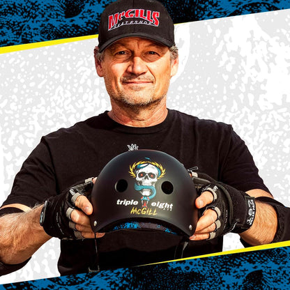 Triple Eight Deep Cover Helmet - Ideal for Skateboarding, Bicycling, BMX, and Roller Skating