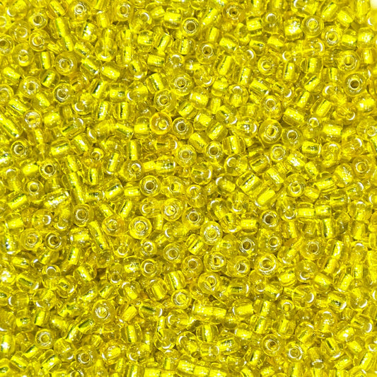 3mm Round Pony Beads for Crafting, 8/0 Friendship Bracelet Beads, Colored Jewelry Making Supplies for Key Chain Ornaments & Decorations 4000 Pcs (Yellow)