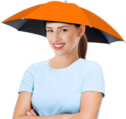 Sun Umbrella Hat for Adults - 27 inch, Lightweight & Comfortable, Fits 20.9"-25" Heads, Umbrella Hats for Women Men