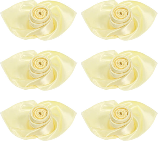 6PCS/Set Decorative Satin Napkins – Elegant Solid Color Table Runners, Gift Wrapping Scarves for Restaurants, Schools, and Stylish Packaging
