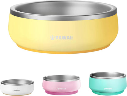 Small Dog Bowl, 12 oz Stainless Steel Food and Water Bowl, 1 Pack | Double-Wall Design,Smooth Open Bowl Design,Easy-Rinse Interior,Wide Bowl Opening,For Cats and Small Pets