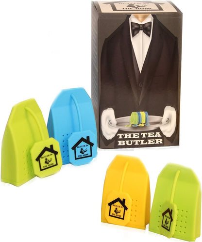 Tea Infuser 4 Pack ® Silicone Tea Bag Water Infusers Strainer Loose Herbal Tea Leaf Filter in Blue Green and Yellow