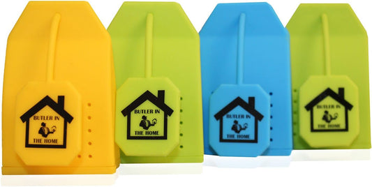 Tea Infuser 4 Pack ® Silicone Tea Bag Water Infusers Strainer Loose Herbal Tea Leaf Filter in Blue Green and Yellow