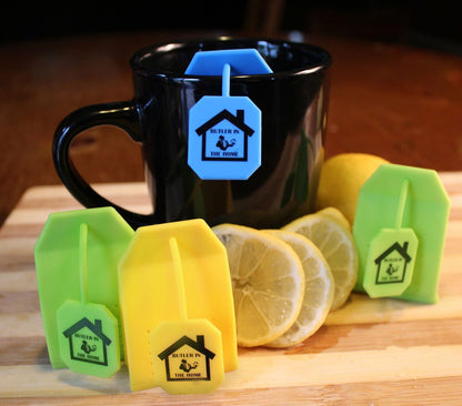 Tea Infuser 4 Pack ® Silicone Tea Bag Water Infusers Strainer Loose Herbal Tea Leaf Filter in Blue Green and Yellow