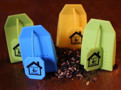 Tea Infuser 4 Pack ® Silicone Tea Bag Water Infusers Strainer Loose Herbal Tea Leaf Filter in Blue Green and Yellow