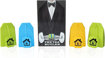 Tea Infuser 4 Pack ® Silicone Tea Bag Water Infusers Strainer Loose Herbal Tea Leaf Filter in Blue Green and Yellow