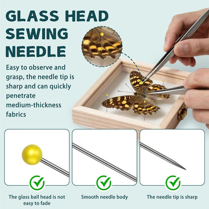 600 Pcs Sewing Pins 1.5 in Glass Ball Head Straight Yellow Quilting | Sewing Pin for Quilting Pins Corsage Stick Pin Dressmaker fabric Sewing Supplies, Crafts, Jewelry Making, Diy Accessories
