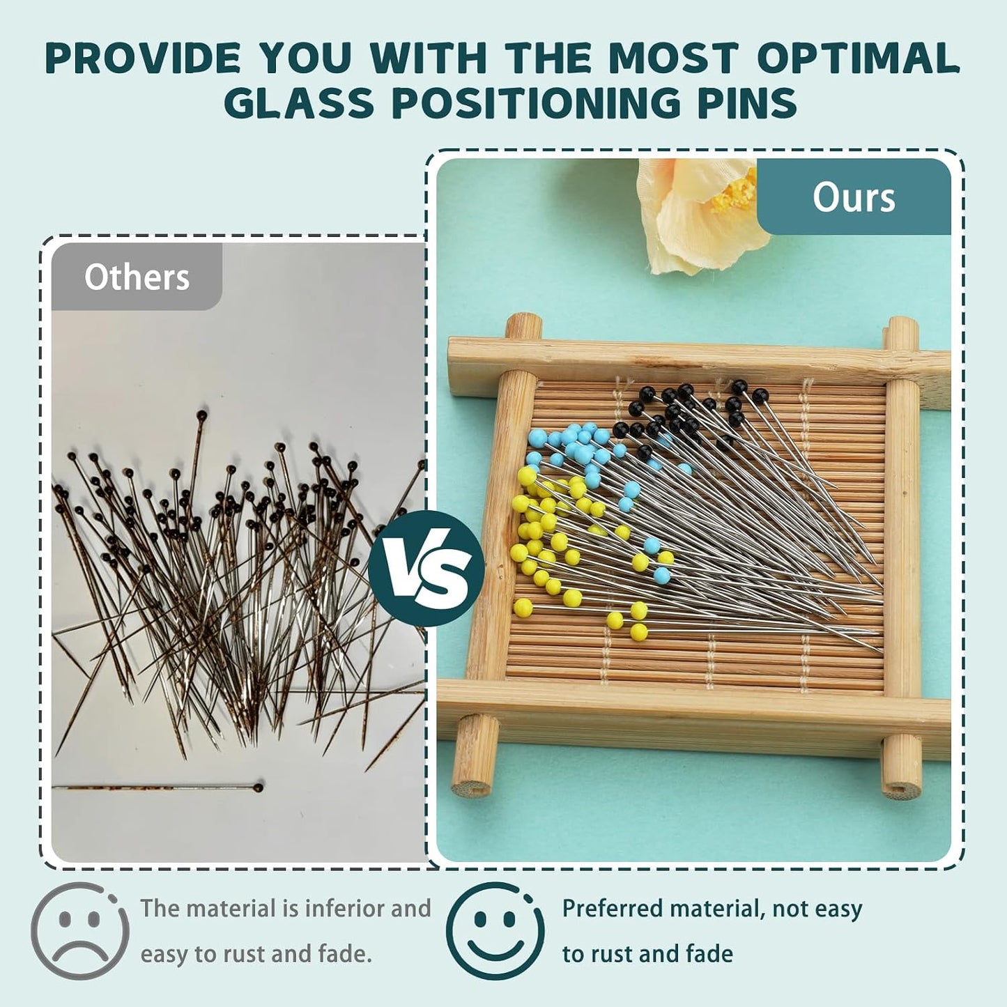 600 Pcs Sewing Pins 1.5 in Glass Ball Head Straight Yellow Quilting | Sewing Pin for Quilting Pins Corsage Stick Pin Dressmaker fabric Sewing Supplies, Crafts, Jewelry Making, Diy Accessories