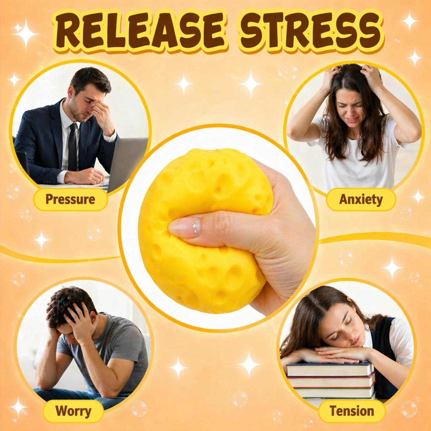 Cheese Squishy Slow Rising, Squishy Cheese Block Fidget Toys for Adults Teens, Fake Food Squishys Sensory Toys Gift for Stress Relief Anxiety Relief Party Favor Office Home School Relaxation, 2pc