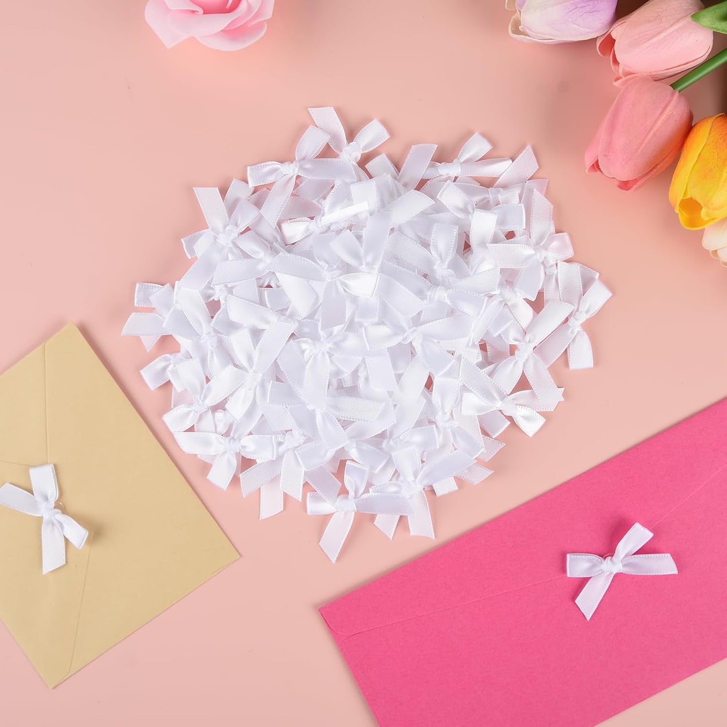 60 Sheets Assorted Yellow Tissue Paper Bundles 100 Pcs Mini White Bows for Gift Wrapping Fall Thanksgiving Holiday Decoration