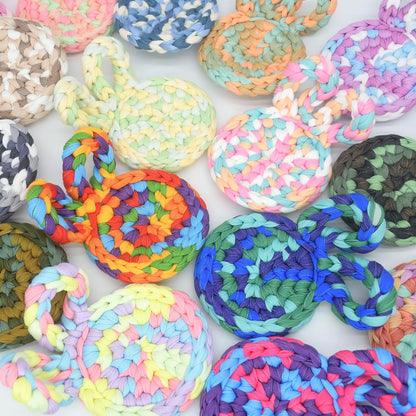 400g Tshirt Yarn for Crochet,Rainbow T Shirt Soft Elastic Fabric Chunky Thick T-Shirt Crochet Yarn for Crocheting Knitting Beginner Hand Knitting for Bag/DIY Craft/Home Decor-Green Yellow