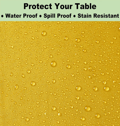 Plastic Yellow Tablecloths 3 Pack Disposable Table Covers 54 in. x 108 in. Table Cloths Bridal Shower Party Tablecovers for Parties Engagements Weddings Festivals, Fits 6 to 8 Foot Rectangle Tables