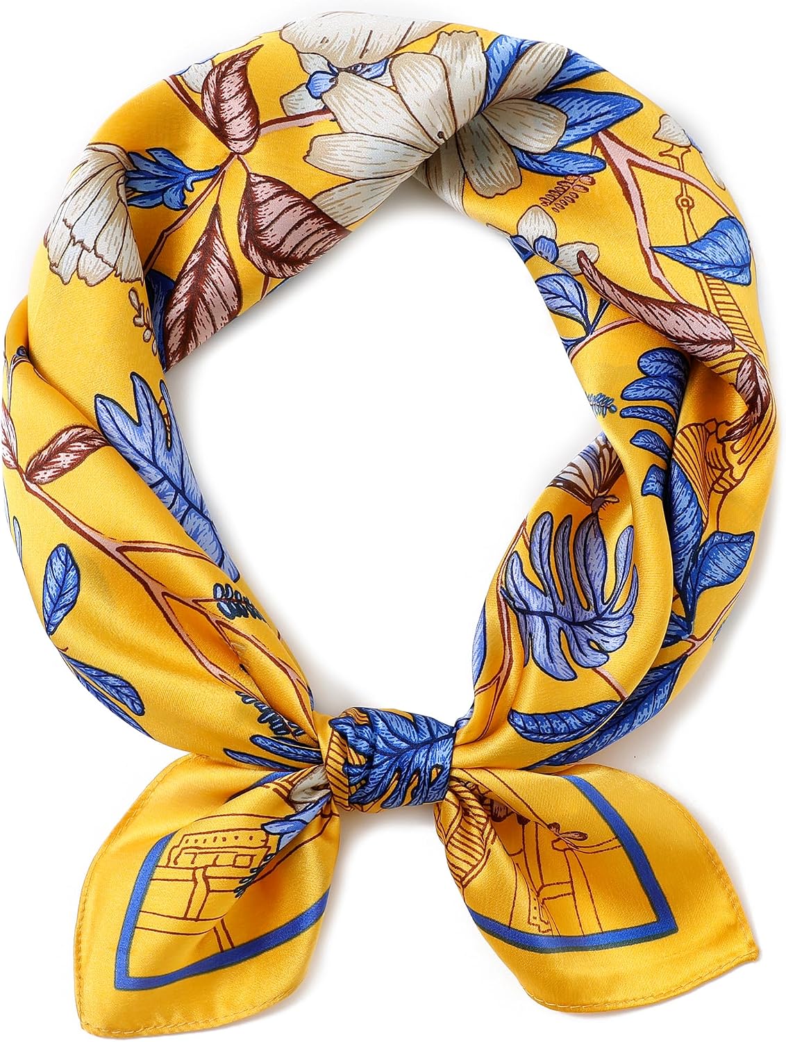 100% Pure Mulberry Silk Square Scarf-27''x27 Lightweight Hair Scarves Headscarf Night Sleeping with Gift Packed