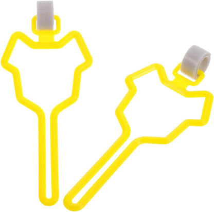 Dog Poop Bag Holder with Hands-free Clip, Leash Waste Bag Carrier 2pcs, Yellow, Pet Pooper Scooper Accessory for Walking and Running
