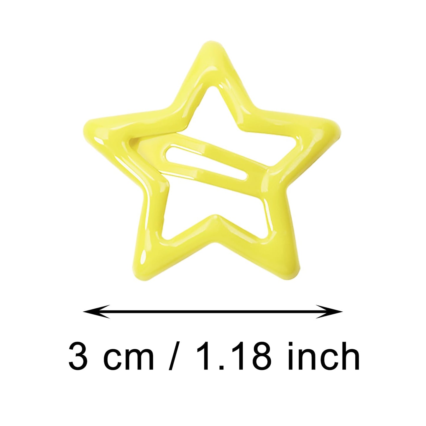 Star Hair Clips 12Pcs Small Metal Star Snap Hair Clips Barrettes Decoration Accessories for Women (Yellow)