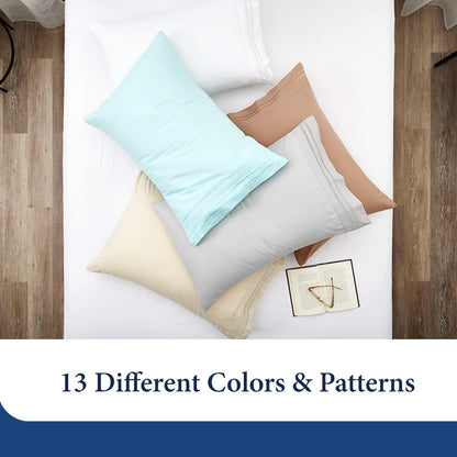 Everyday 1500 Series Pillowcases | Luxury Hotel Quality - Silky Soft & Smooth - Gentle & Skin Friendly - Set of 2 (Standard, Pastel Yellow)