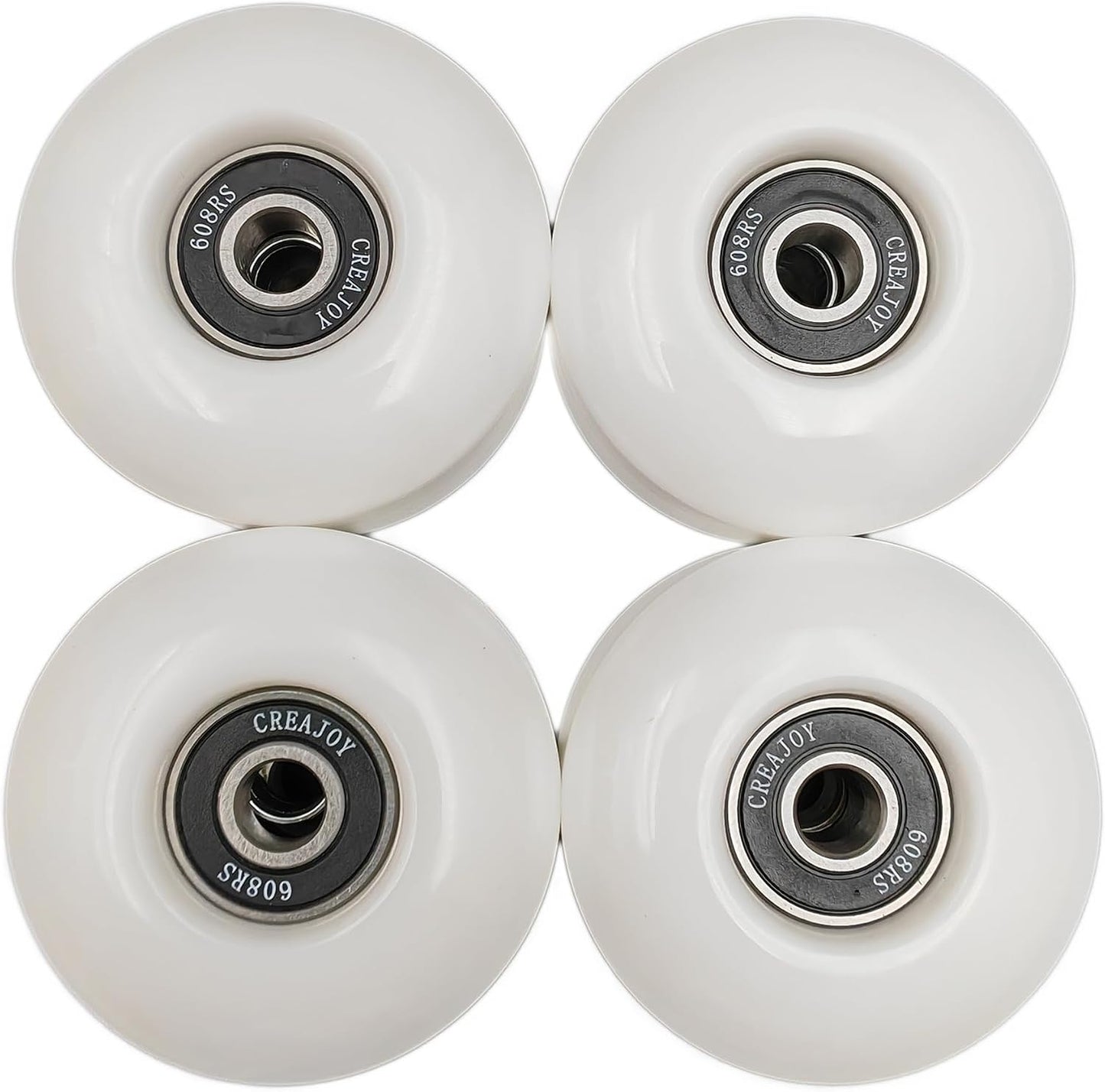 Skateboard Wheels 52mm 95A Set of 4 with Bearings