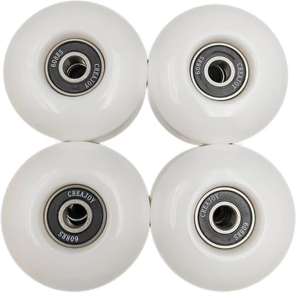 Skateboard Wheels 52mm 95A Set of 4 with Bearings