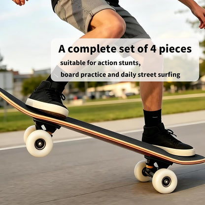 Skateboard Wheels 52mm 95A Set of 4 with Bearings