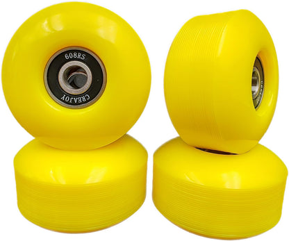 Skateboard Wheels 52mm 95A Set of 4 with Bearings