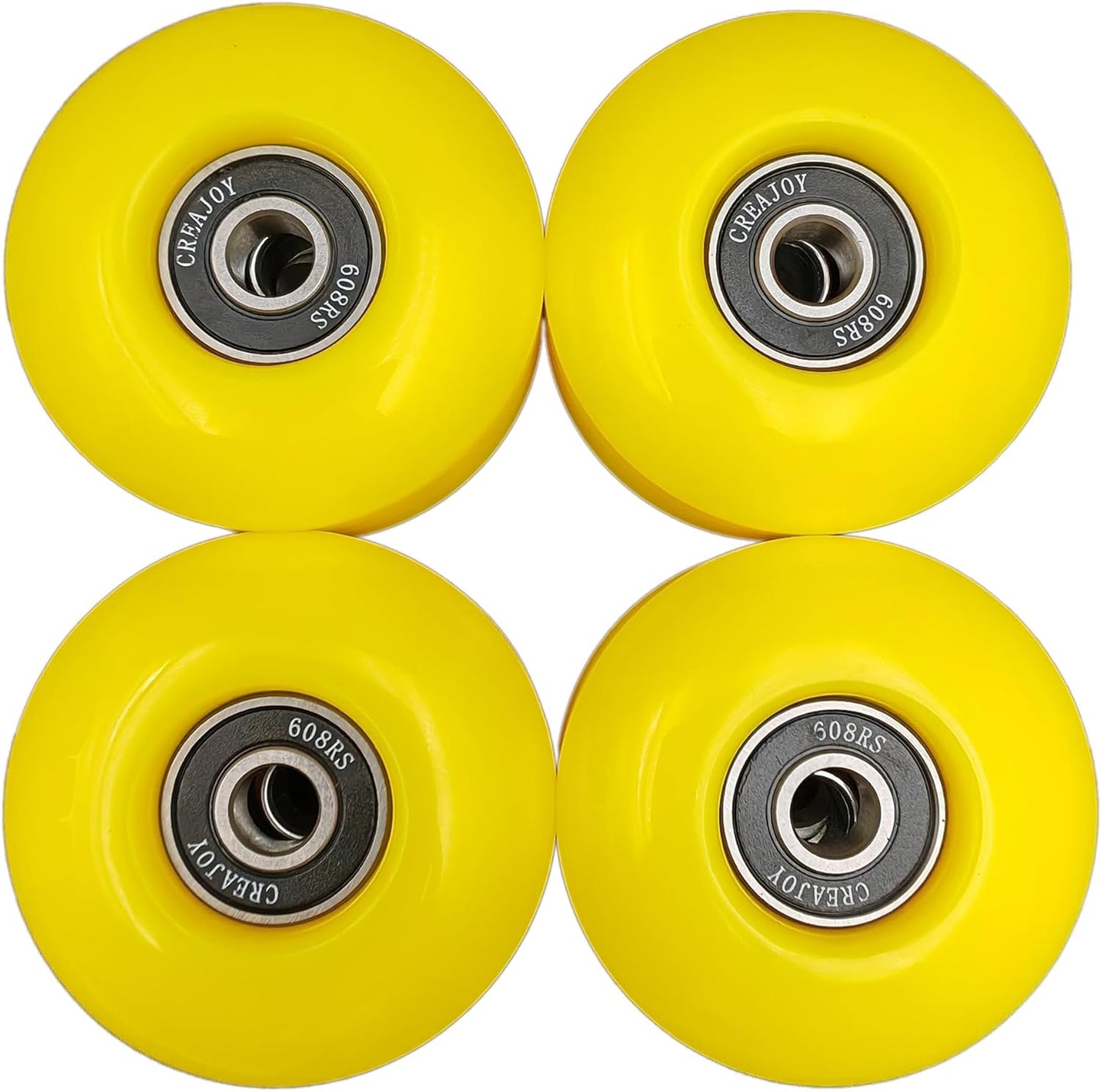 Skateboard Wheels 52mm 95A Set of 4 with Bearings