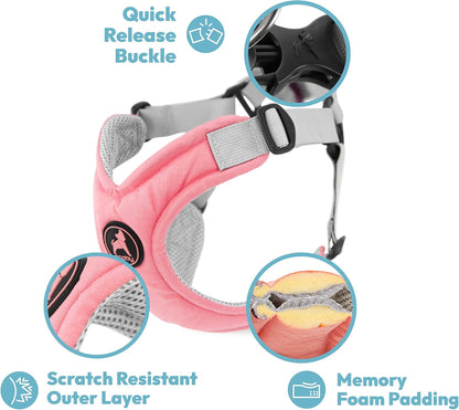 Memory Foam Step-in Dog Harness, Yellow, Medium | Memory foam padding; V-neck reduces choking; Fits tiny breeds (XS); Scratch-resistant; Breathable mesh; 4-point adjustment